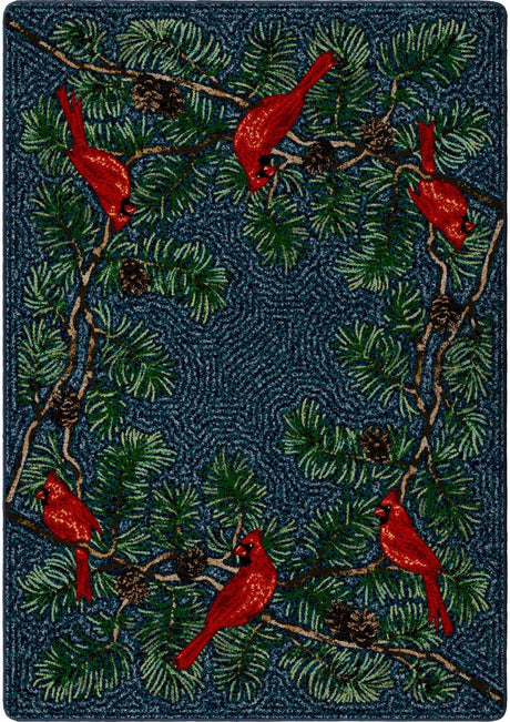 American Dakota Cardinals Navy Rug - 0518NVY234