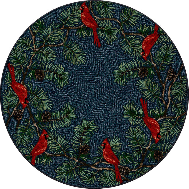 American Dakota Cardinals Navy Rug - 0518NVY234