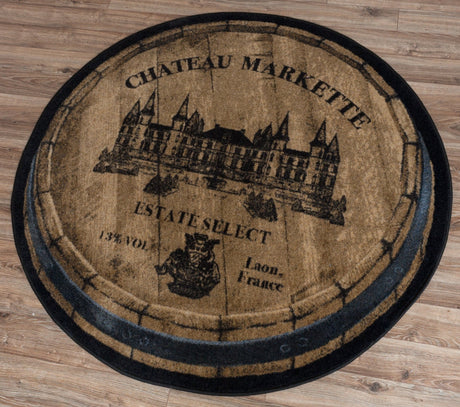 American Dakota Chateau Markette Wood Grain Rug - 0308WGN254