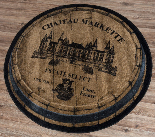American Dakota Chateau Markette Wood Grain Rug - 0308WGN254