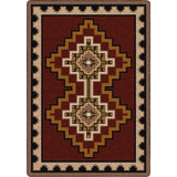 American Dakota Council Fire Red Rug