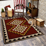 American Dakota Council Fire Red Rug