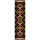 American Dakota Council Fire Red Rug