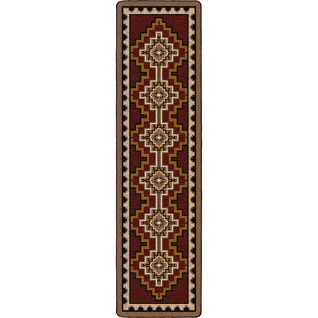 American Dakota Council Fire Red Rug