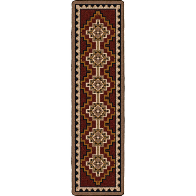 American Dakota Council Fire Red Rug