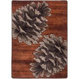 American Dakota Courting Pine Cones Rust Rug - AMZ0324RST234