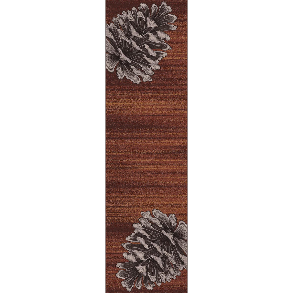 American Dakota Courting Pine Cones Rust Rug - AMZ0324RST234