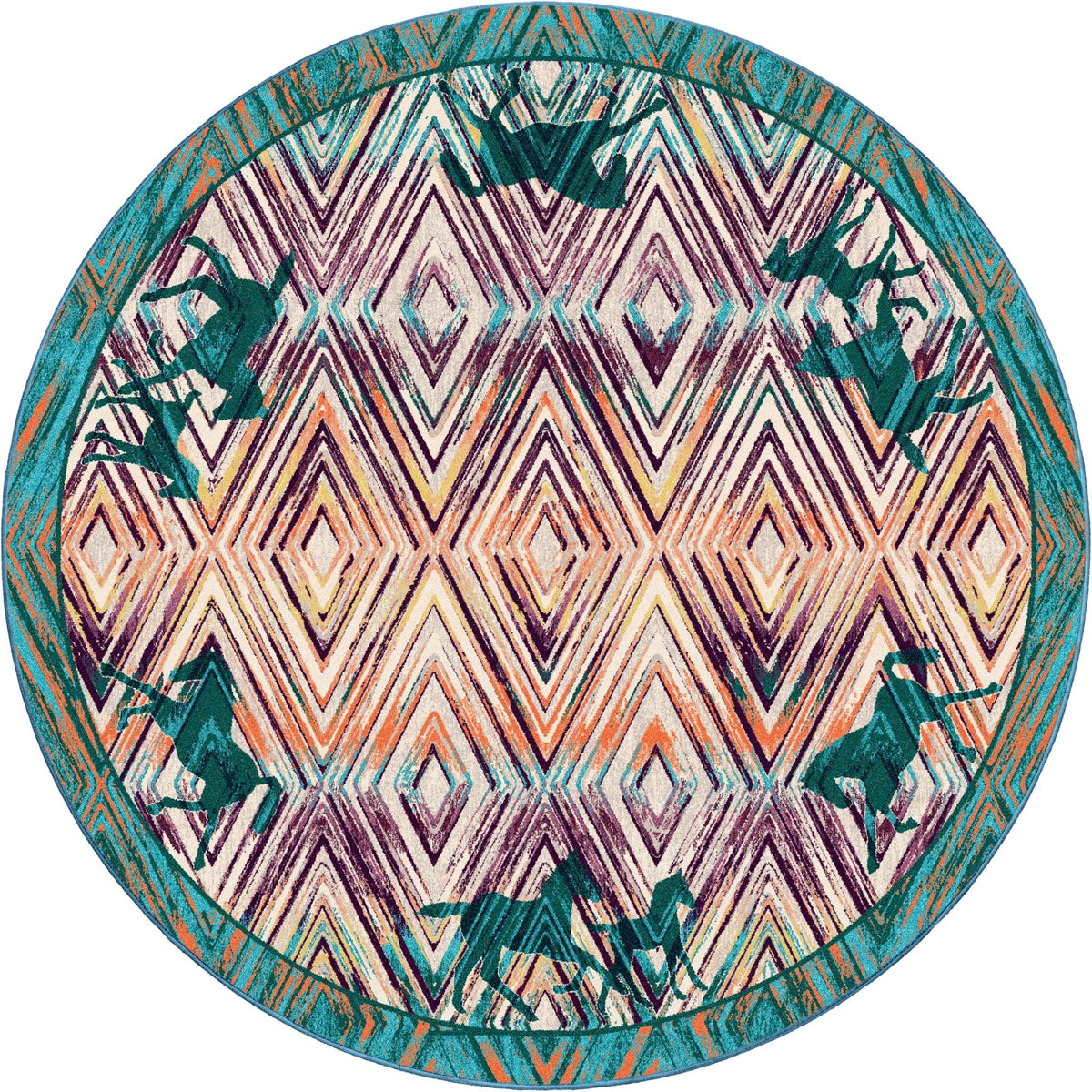 American Dakota Cowboy Love OKA Multi Rug - OKA0349MUL234