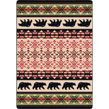 American Dakota Cozy Bears Burnt Red Rug - 0187BRD234