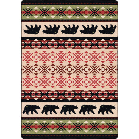 American Dakota Cozy Bears Burnt Red Rug - 0187BRD234