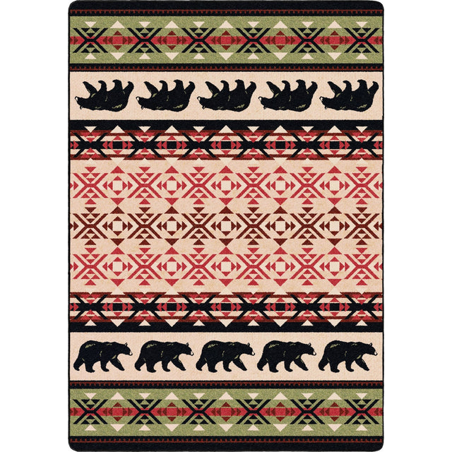 American Dakota Cozy Bears Burnt Red Rug - 0187BRD234
