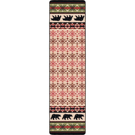 American Dakota Cozy Bears Burnt Red Rug - 0187BRD234