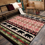 American Dakota Cozy Bears Burnt Red Rug - 0187BRD234