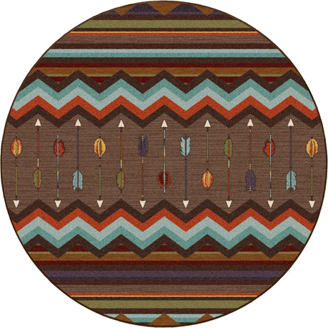 American Dakota Cresting Fletcher Rainbow Rug