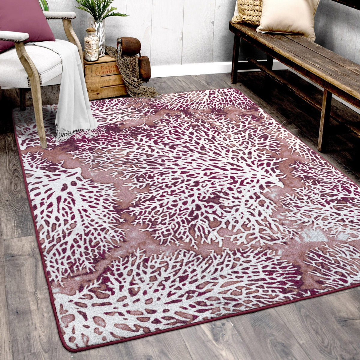 American Dakota Day Dreams Merlot Rug - 0369MLT234