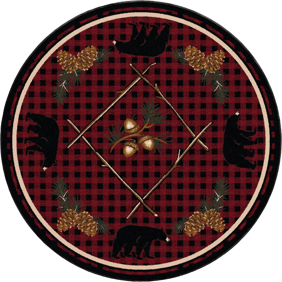 American Dakota Deep Woods Red Rug - 0173RED234
