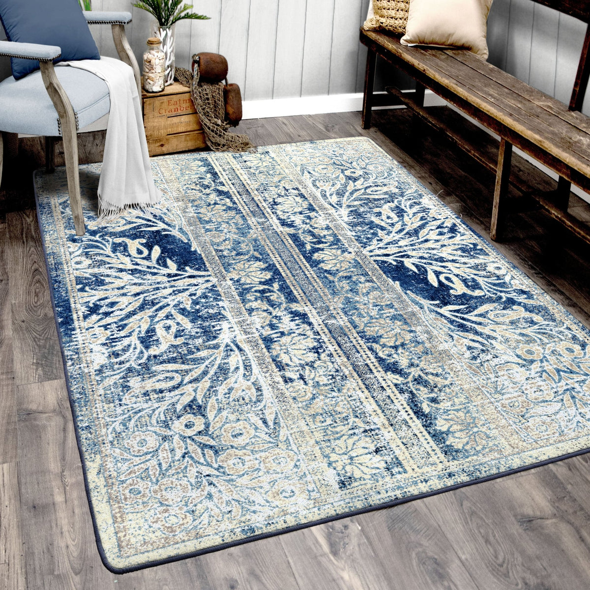American Dakota Delft Flowers Countryside Rug - 0537CSD234