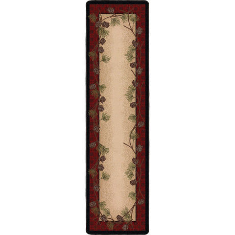 American Dakota Delicate Pines Red Plaid Rug - 0179RPL234