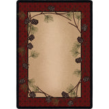 American Dakota Delicate Pines Red Plaid Rug - 0179RPL234