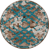 American Dakota Distressed Fresco Turquoise Rug - 0401TUR234