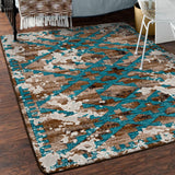American Dakota Distressed Fresco Turquoise Rug - 0401TUR234