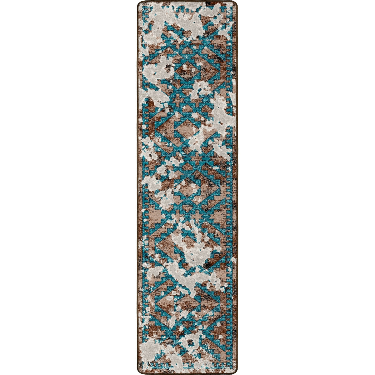 American Dakota Distressed Fresco Turquoise Rug - 0401TUR234
