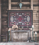 American Dakota Double Cross Gray Rug