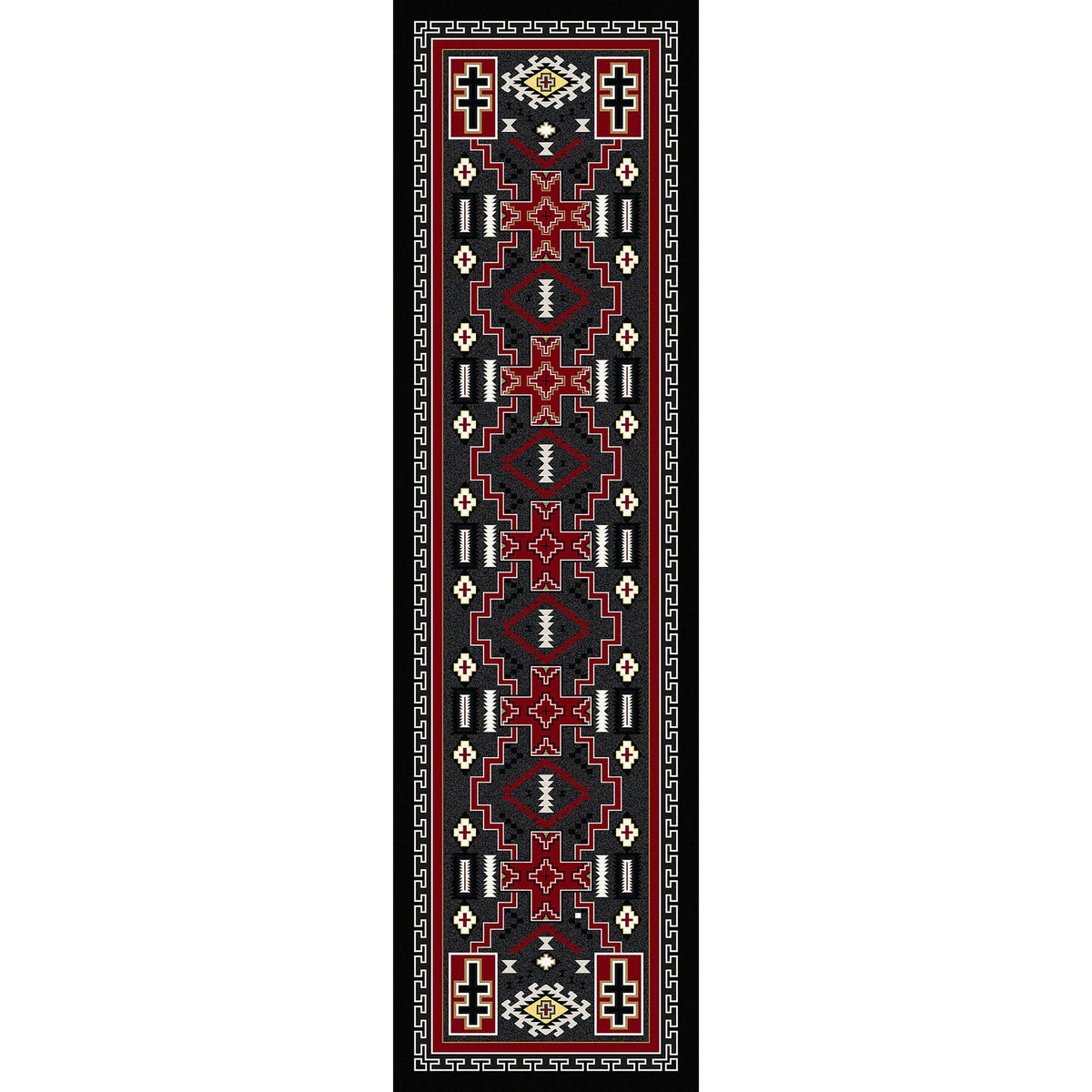 American Dakota Double Cross Gray Rug
