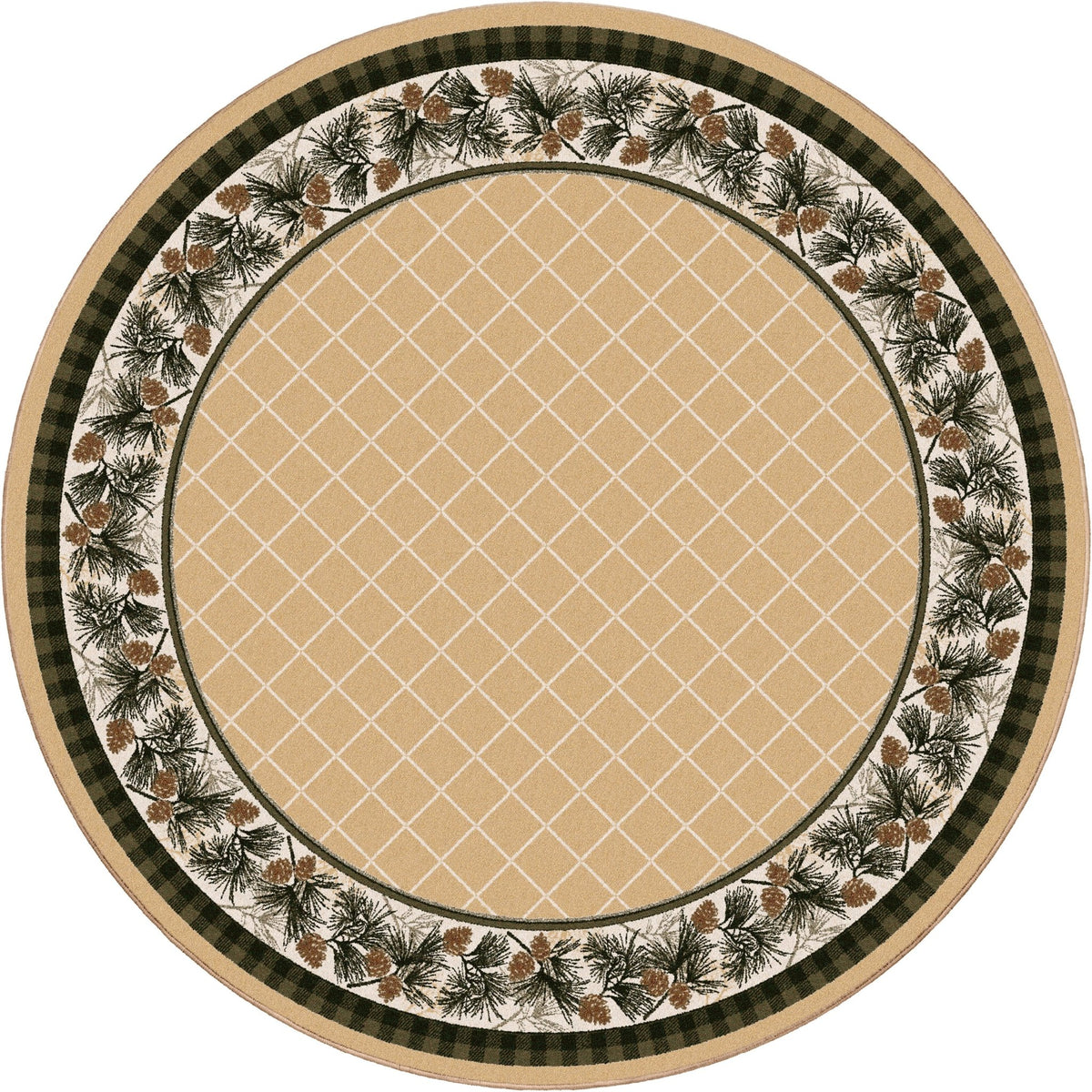 American Dakota Evergreen Light Maize Rug - 0121MAZ234
