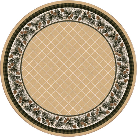 American Dakota Evergreen Light Maize Rug - 0121MAZ234