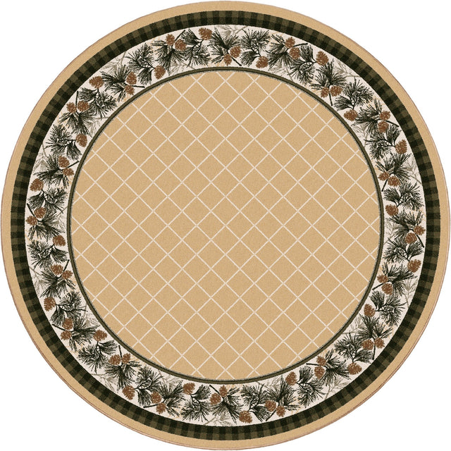 American Dakota Evergreen Light Maize Rug - 0121MAZ234