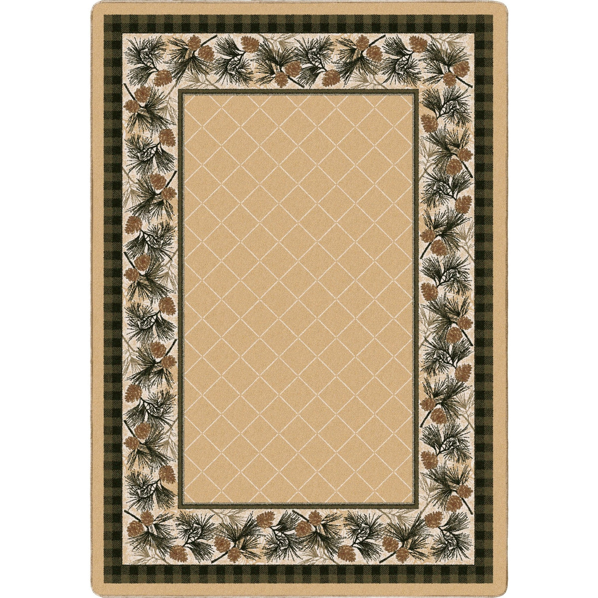 American Dakota Evergreen Light Maize Rug - 0121MAZ234
