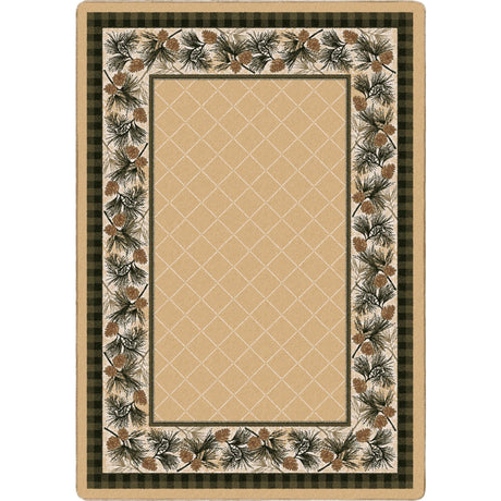American Dakota Evergreen Light Maize Rug - 0121MAZ234