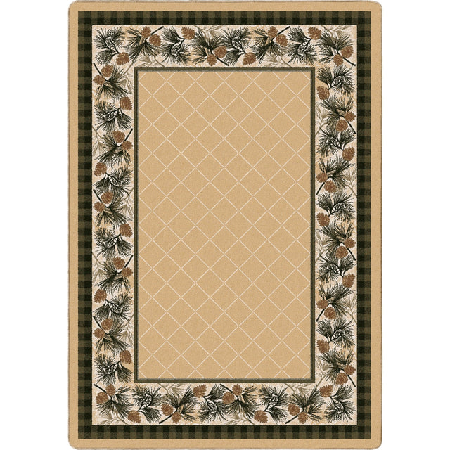 American Dakota Evergreen Light Maize Rug - 0121MAZ234