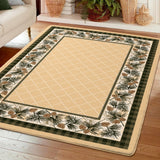 American Dakota Evergreen Light Maize Rug - 0121MAZ234