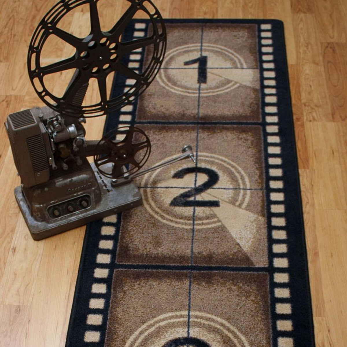 American Dakota Filmstrip Brown Rug - 0287BRN217