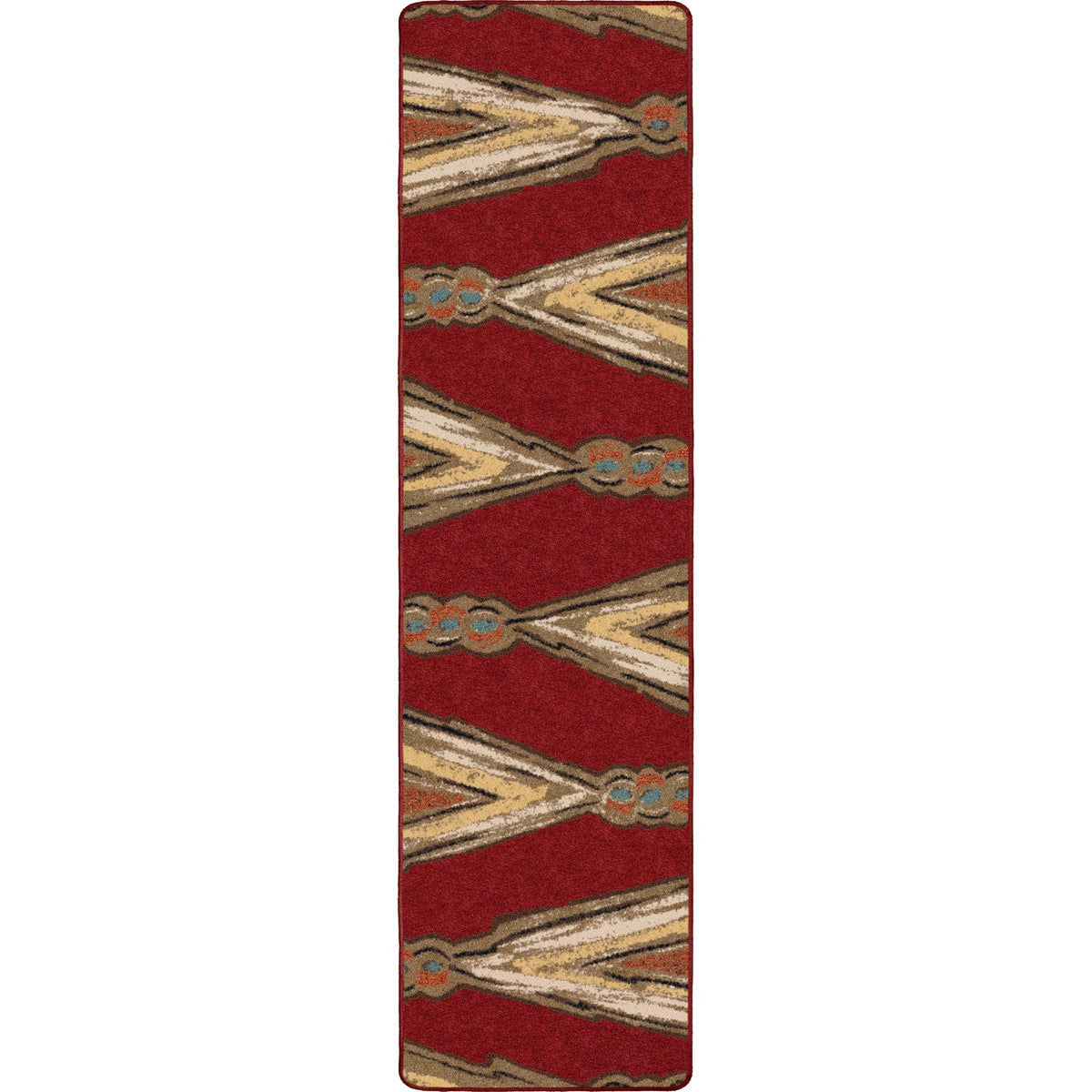 American Dakota Finger Weave Red Rug