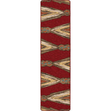 American Dakota Finger Weave Red Rug
