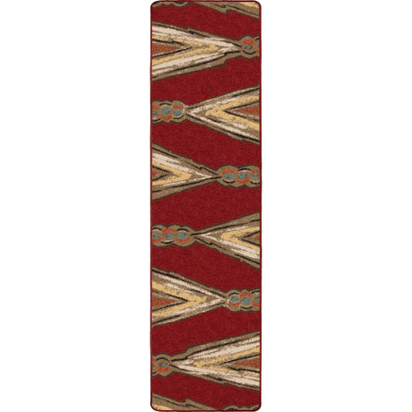 American Dakota Finger Weave Red Rug