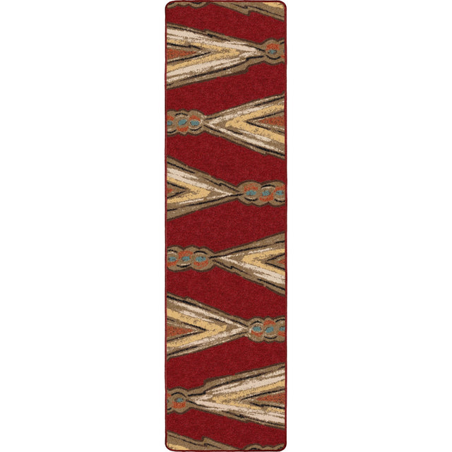 American Dakota Finger Weave Red Rug