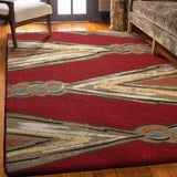 American Dakota Finger Weave Red Rug