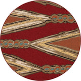 American Dakota Finger Weave Red Rug - 0115RED234