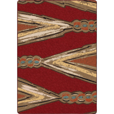 American Dakota Finger Weave Red Rug