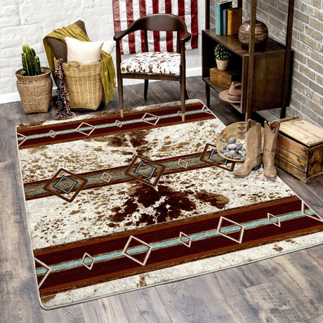 American Dakota Fire Hide True Western Rug