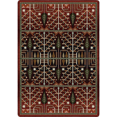 American Dakota Flourish Forest Garnet Rug - 0686GAR234