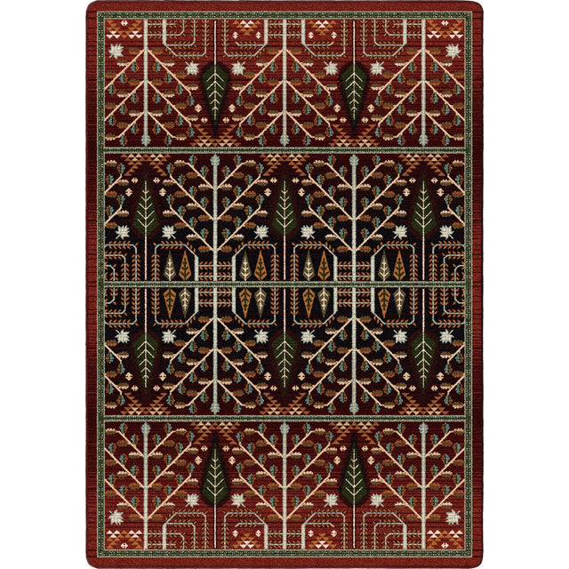 American Dakota Flourish Forest Garnet Rug - 0686GAR234