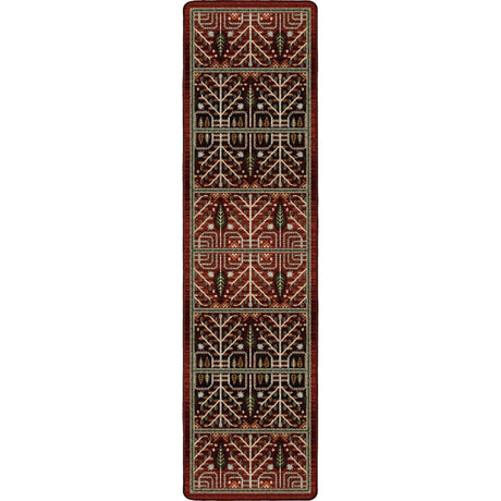 American Dakota Flourish Forest Garnet Rug - 0686GAR234
