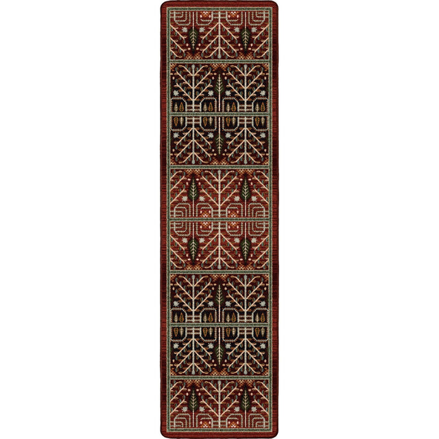 American Dakota Flourish Forest Garnet Rug - 0686GAR234