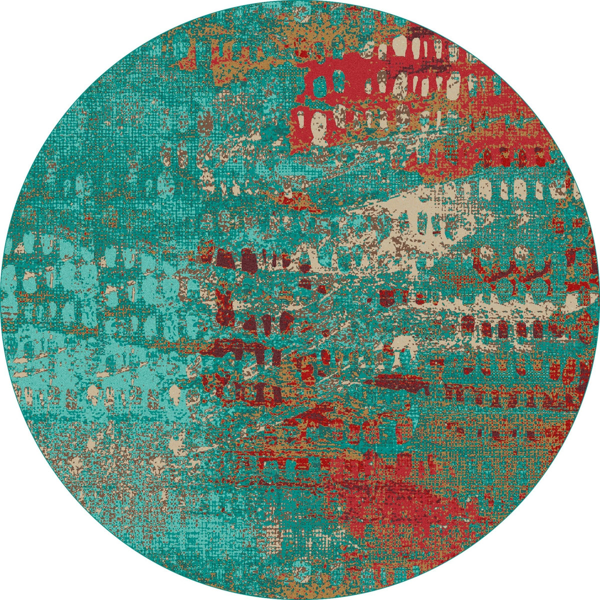 American Dakota Forward Shift OKA Turquoise Rug - OKA0360TUR234