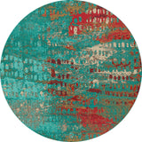 American Dakota Forward Shift OKA Turquoise Rug - OKA0360TUR234